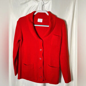 Vintage Sears Cardigan Women’s Size S Red Buttoned Bright Warm